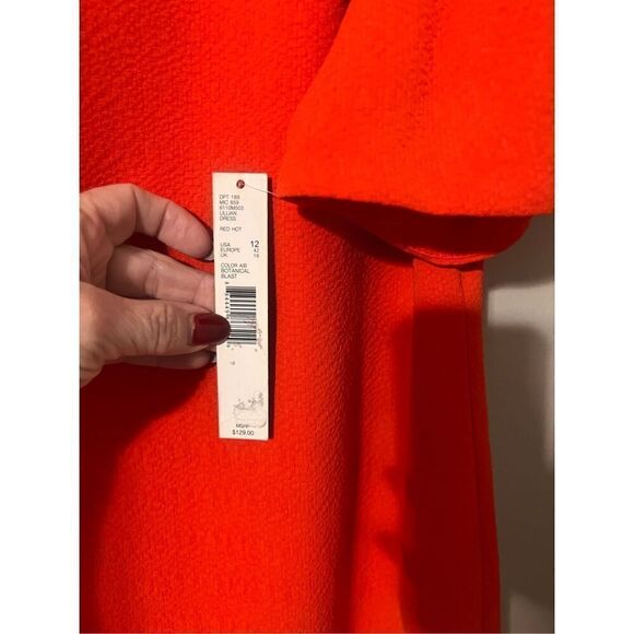 Alex Marie Women 12 Oversized Sleeve Lillian Dress Solid Hot Red Knee Length New - Picture 7 of 11